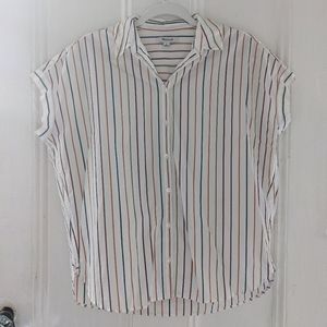 *Sold* Madewell multicolored stripe central shirt Size S